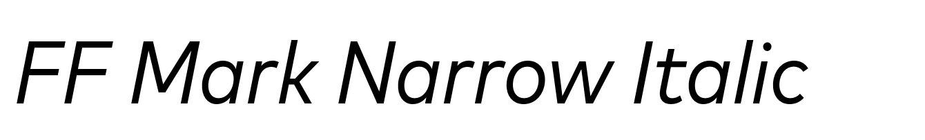 FF Mark Narrow Italic
